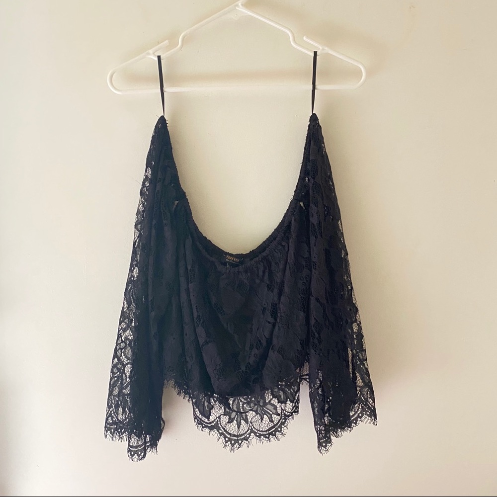 Forever 21 | Off the Shoulder Boho Lace Top Small